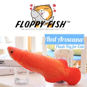 Floppy Fishy Original Plush Toy For Cats, Red Arowana Variant